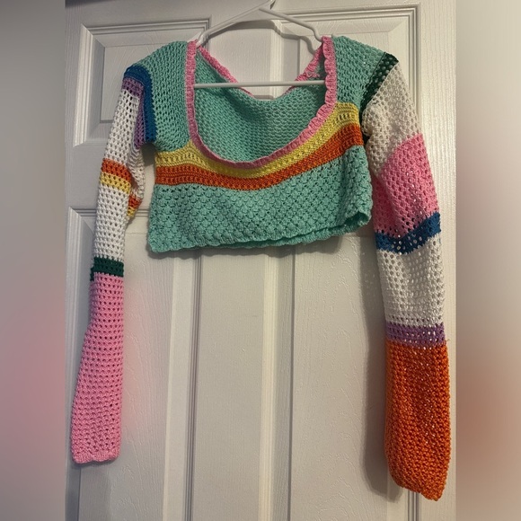 Multicolor crochet crop top - Picture 1 of 1